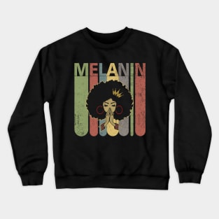 Melanin Graphic T-Shirt Afro Woman Crewneck Sweatshirt